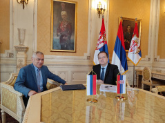 18 April 2022 National Assembly Speaker Ivica Dacic in meeting with Russian Ambassador Alexander Botsan-Kharchenko